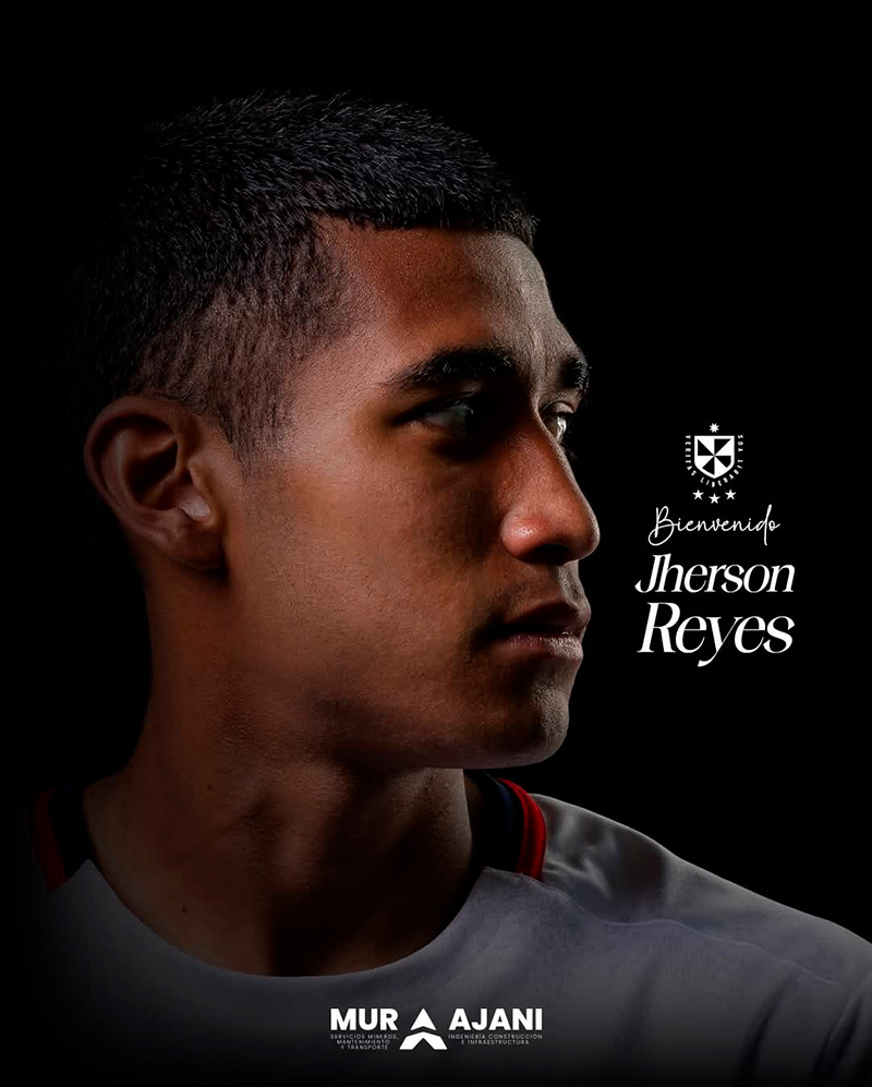 Bienvenido Jherson Reyes, fondo oscuro.